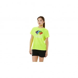 Safety Yellow Asics 2012C501.730 Ready-Set Ii Short Sleeve Wch T-Shirts & Tops | VALNG-4718