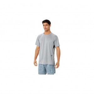 Sheet Rock Heather Asics 2031C747.022 Gel-Cool Print Short Sleeve Top T-Shirts & Tops | WEIXC-2063