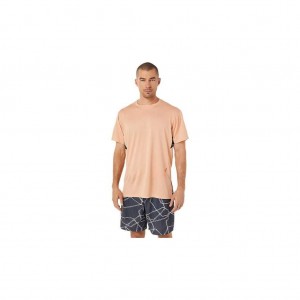 Summer Dune Heather Asics 2031C747.800 Gel-Cool Print Short Sleeve Top T-Shirts & Tops | PICYB-2870