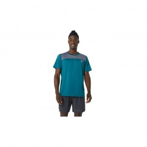 Velvet Pine/Metropolis Asics 2011C417.315 M Pr Lyte Short Sleeve T-Shirts & Tops | TCGZO-7984