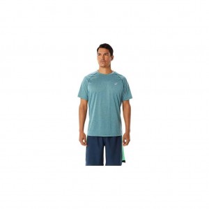 Velvet Pine Heather Asics 2011C656.310 Ready-Set Lyte Short Sleeve T-Shirts & Tops | BLKSO-4921