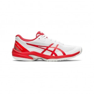 White/Fiery Red Asics 1042A080.105 Court Speed Ff Tennis Shoes | UMPZG-5608