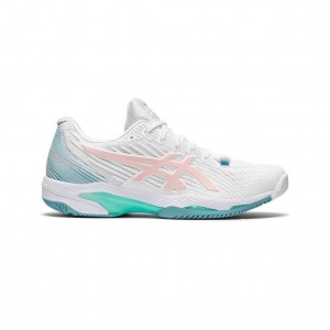 White/Frosted Rose Asics 1042A136.103 Solution Speed FF 2 Tennis Shoes | JXFRA-3827