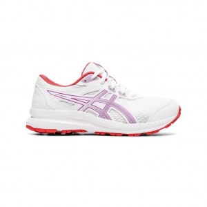 White/Orchid Asics 1014A259.101 Contend 8 Grade School Grade School (1-7) | KTPZY-9138