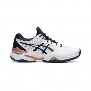 White/Peacoat Asics 1042A076.102 Court FF 2 Tennis Shoes | HWICN-1238