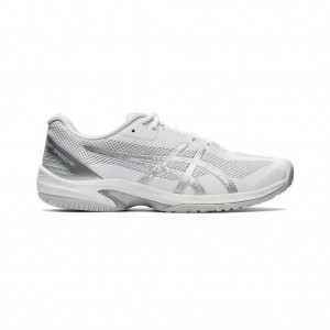 White/Pure Silver Asics 1041A092.102 Court Speed Ff Tennis Shoes | RBPLW-1496