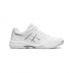 White/Pure Silver Asics 1042A167.100 Gel-Dedicate 7 Tennis Shoes | VZUPD-3705