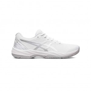 White/Pure Silver Asics 1042A211.100 Gel-Game 9 Tennis Shoes | BIZTA-1375