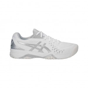 White/Silver Asics 1041A045.113 Gel-Challenger 12 Tennis Shoes | PGCLZ-6038