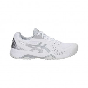 White/Silver Asics 1042A041.113 Gel-Challenger 12 Tennis Shoes | AUTOV-4203