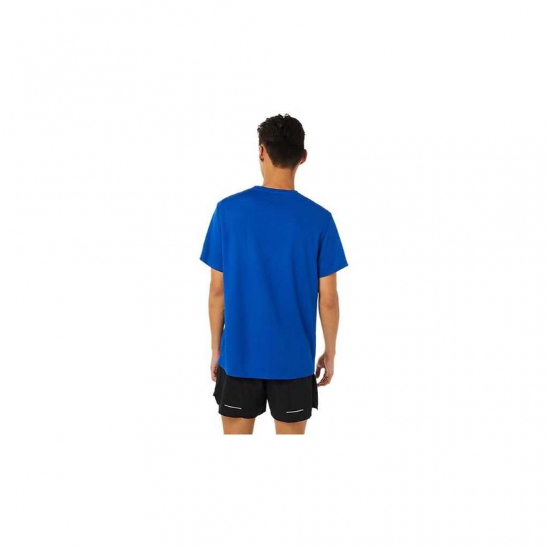 Asics Blue Asics 2011C193.400 La Marathon Short Sleeve T-Shirts & Tops | OCNTP-4051