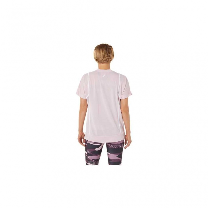 Barely Rose/Brilliant White Asics 2042A195.684 New Strong 92 Short Sleeve Top T-Shirts & Tops | CWPFG-5468