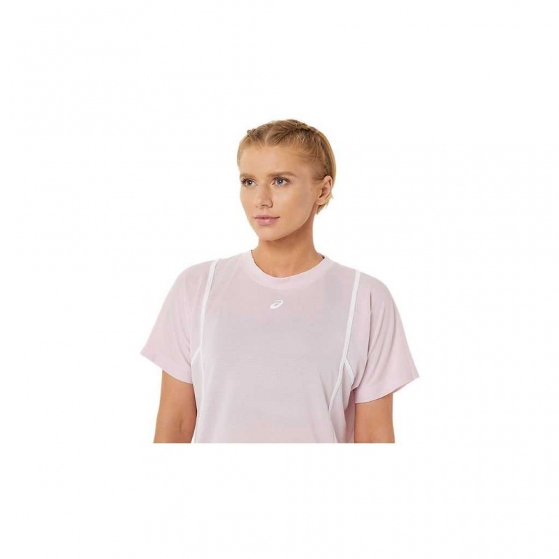 Barely Rose/Brilliant White Asics 2042A195.684 New Strong 92 Short Sleeve Top T-Shirts & Tops | CWPFG-5468