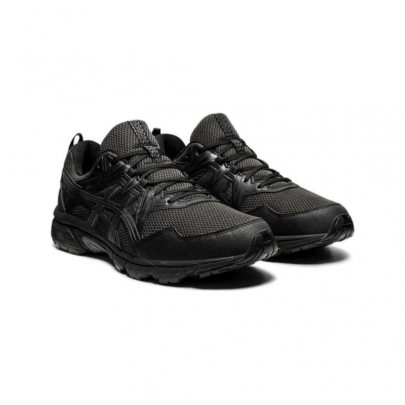 Black/Black Asics 1011A826.001 Gel-Venture 8 (4E) Trail Running Shoes | GOBVH-9815