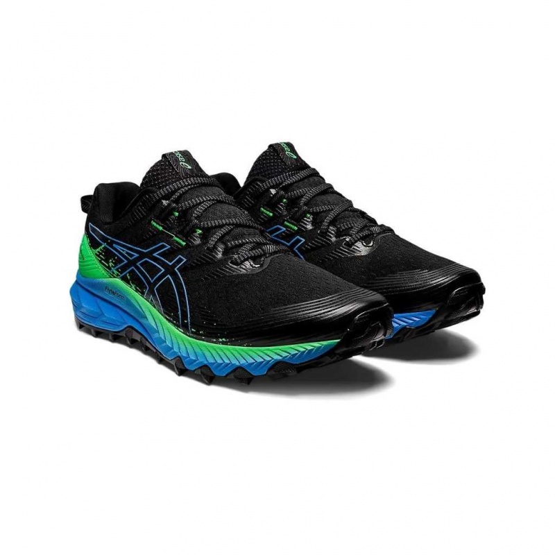 Black/Blue Coast Asics 1011B329.002 Gel-Trabuco 10 Trail Running Shoes | FEIKJ-4701