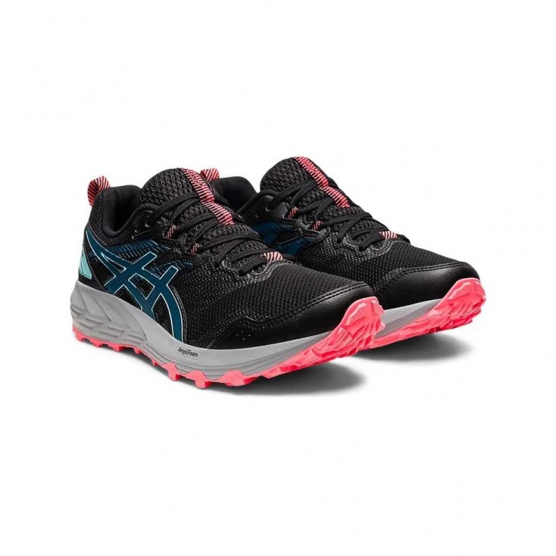 Black/Deep Sea Teal Asics 1012A922.011 Gel-Sonoma 6 Trail Running Shoes | GAENV-4793