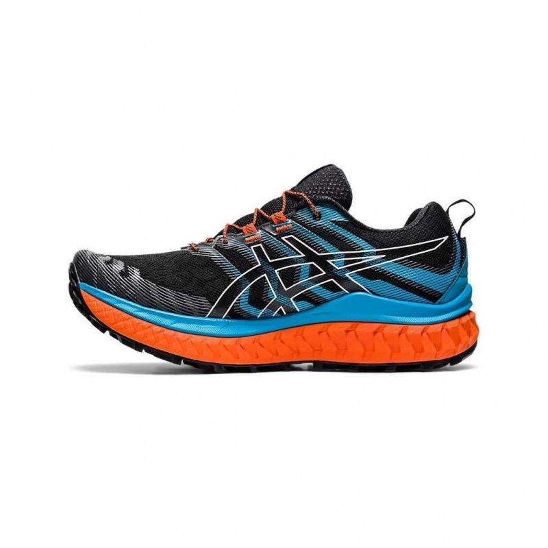 Black/Digital Aqua Asics 1011B028.003 Trabuco Max Trail Running Shoes | EWKIQ-9563