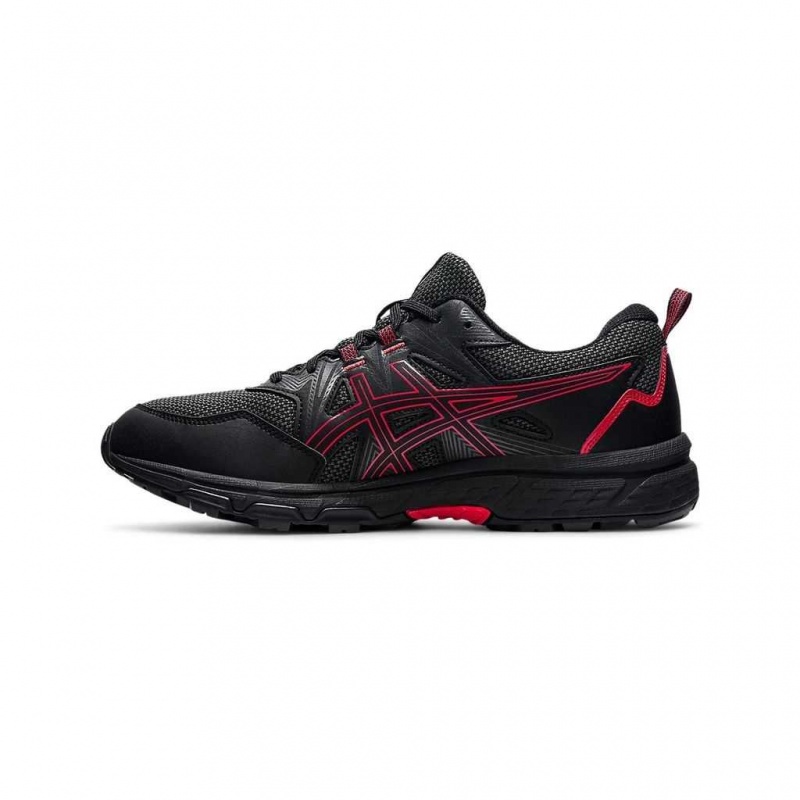 Black/Electric Red Asics 1011A826.007 Gel-Venture 8 (4E) Trail Running Shoes | ZWXKJ-7468