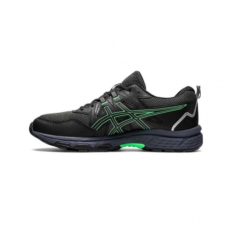 Black/New Leaf Asics 1011A824.901 Gel-Venture 8 Trail Running Shoes | JGBXU-8169