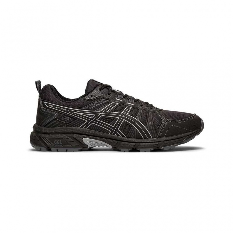 Black/Sheet Rock Asics 1011A560.001 Gel-Venture 7 Trail Running Shoes | MWJPC-2054