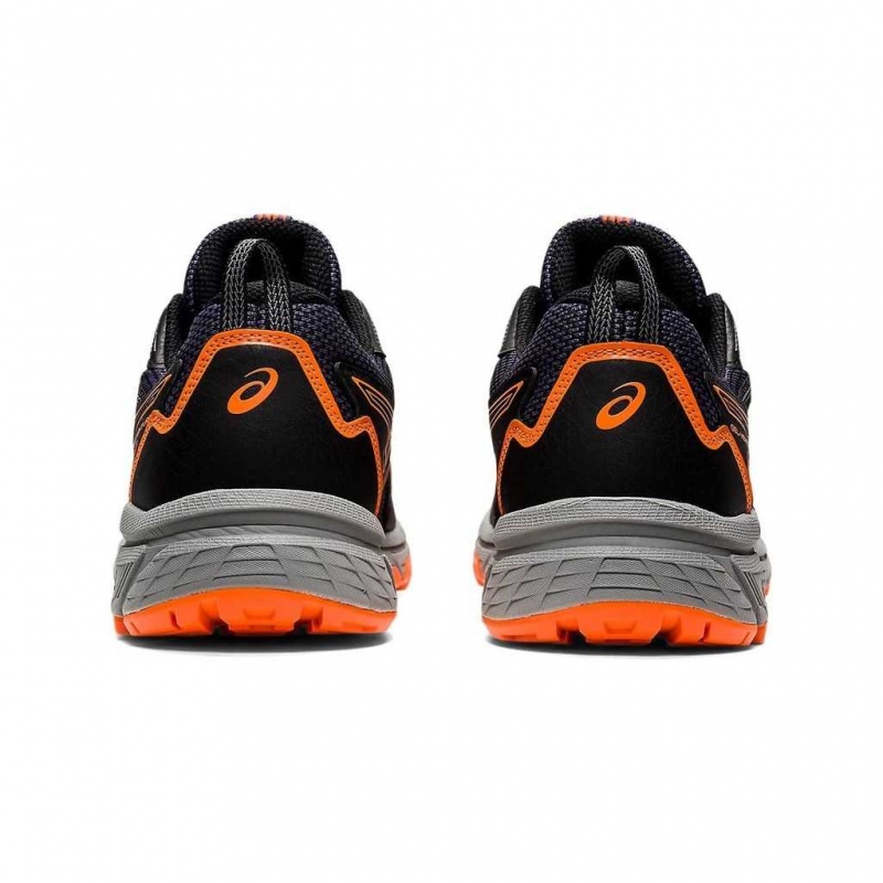 Black/Shocking Orange Asics 1011A824.009 Gel-Venture 8 Trail Running Shoes | TQOJZ-5481