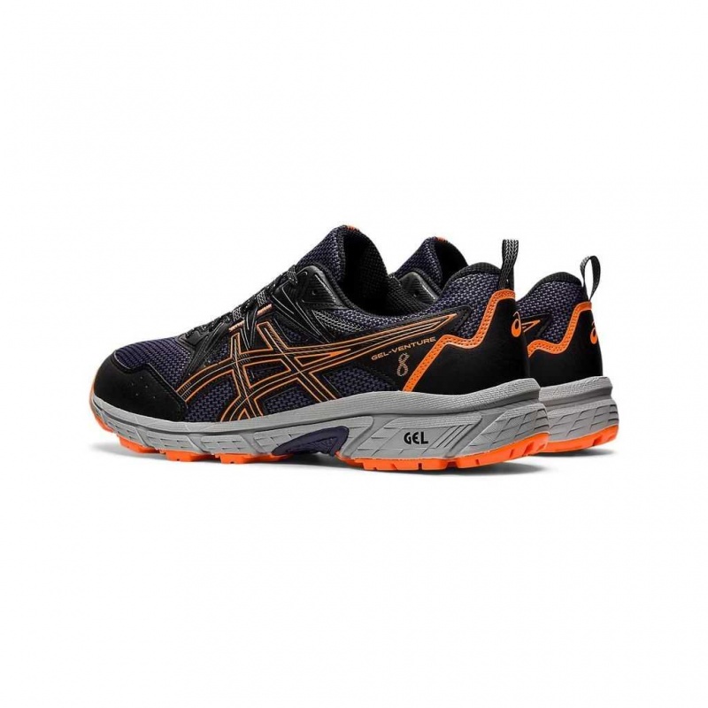 Black/Shocking Orange Asics 1011A826.009 Gel-Venture 8 (4E) Trail Running Shoes | BOJYG-7680