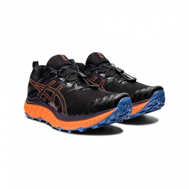 Black/Shocking Orange Asics 1011B028.005 Trabuco Max Trail Running Shoes | EGKXT-2137