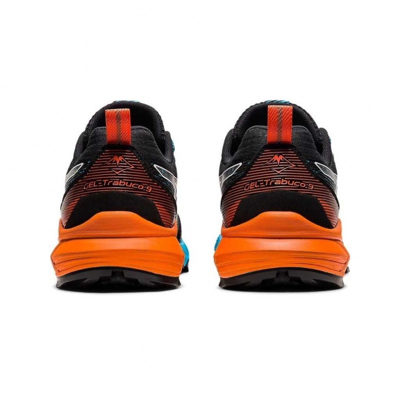 Black/White Asics 1011B030.002 Gel-Trabuco 9 Trail Running Shoes | NXRDV-0672