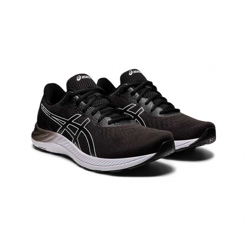 Black/White Asics 1011B037.002 Gel-Excite 8 (4E) Running Shoes | UMDSZ-4259