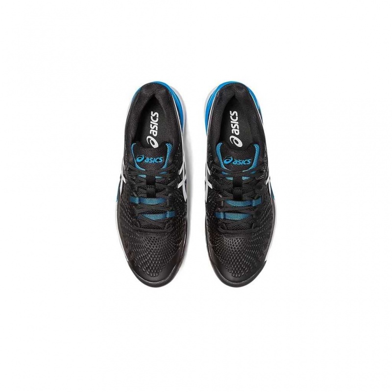 Black/White Asics 1041A330.001 Gel-Resolution 9 Tennis Shoes | MAOCD-0461