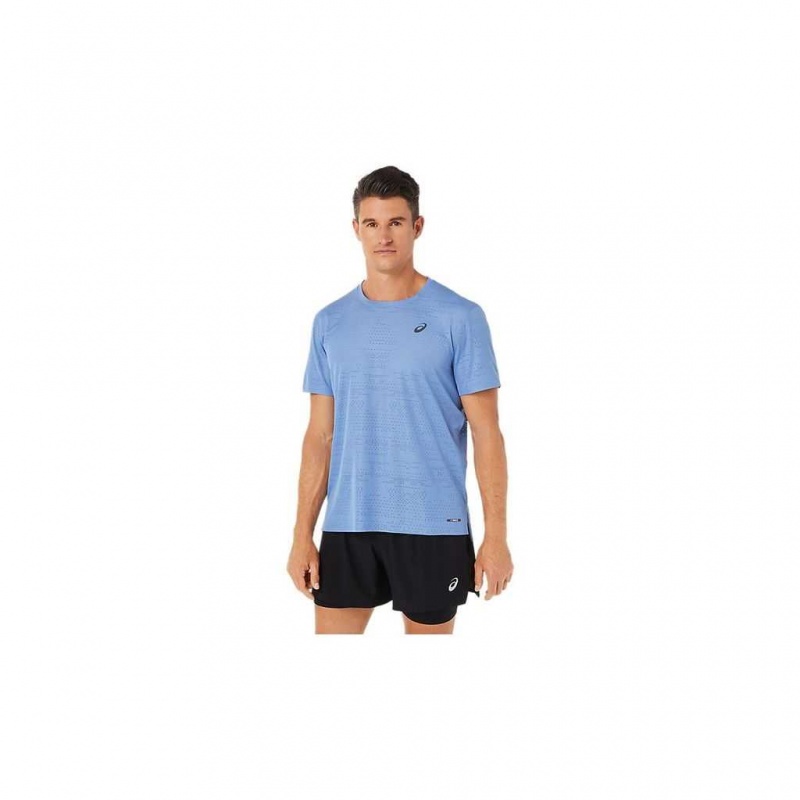 Blue Harmony Asics 2011C231.403 Ventilate Actibreeze Short Sleeve Top T-Shirts & Tops | PYBAQ-3047