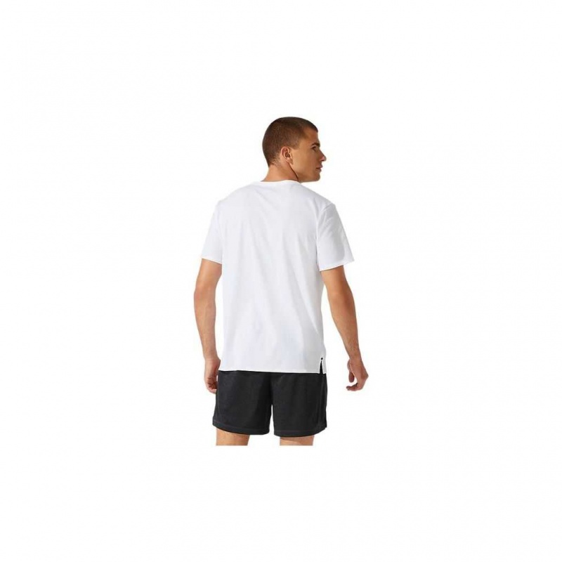 Brilliant White Asics 2031B949.100 Patched Pocket Short Sleeve Top T-Shirts & Tops | LBKUF-9067