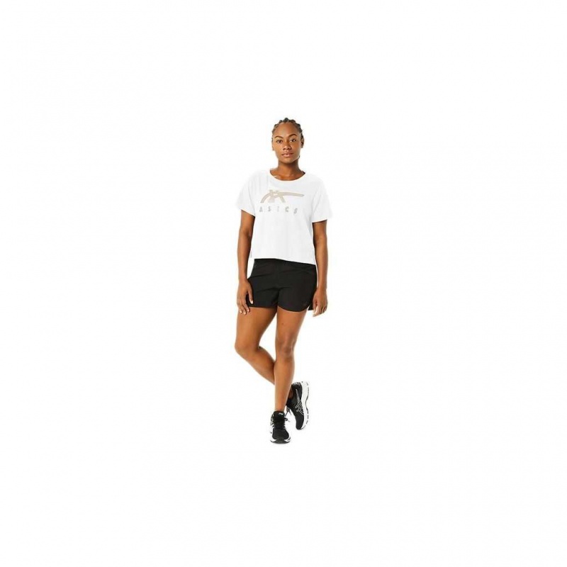Brilliant White Asics 2032C542.100 Asics Stripes Short Sleeve Boxy Tee T-Shirts & Tops | VMRSG-1729