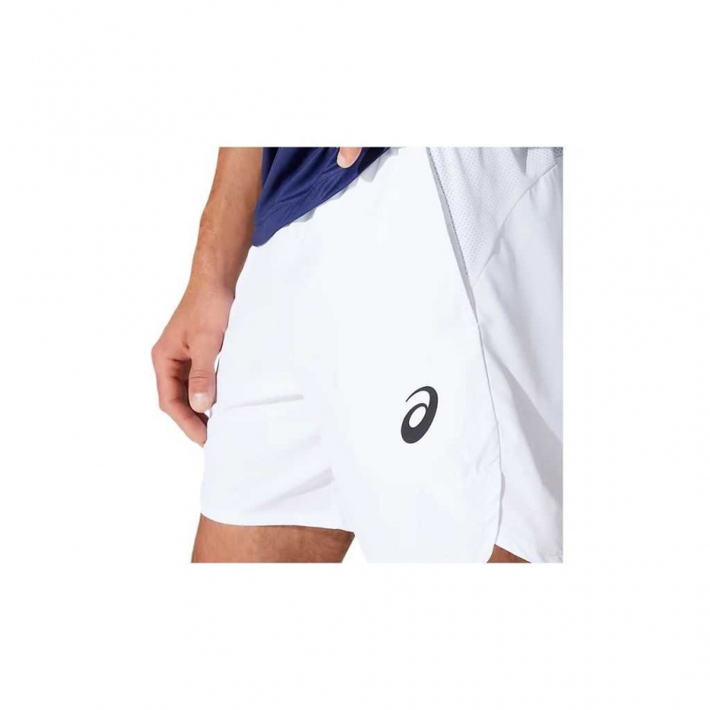 Brilliant White Asics 2041A135.100 Match 7in Short Shorts | CYBDQ-9081