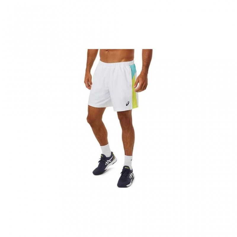 Brilliant White Asics 2041A199.100 Court Color Block Short Shorts | FUVLM-4275