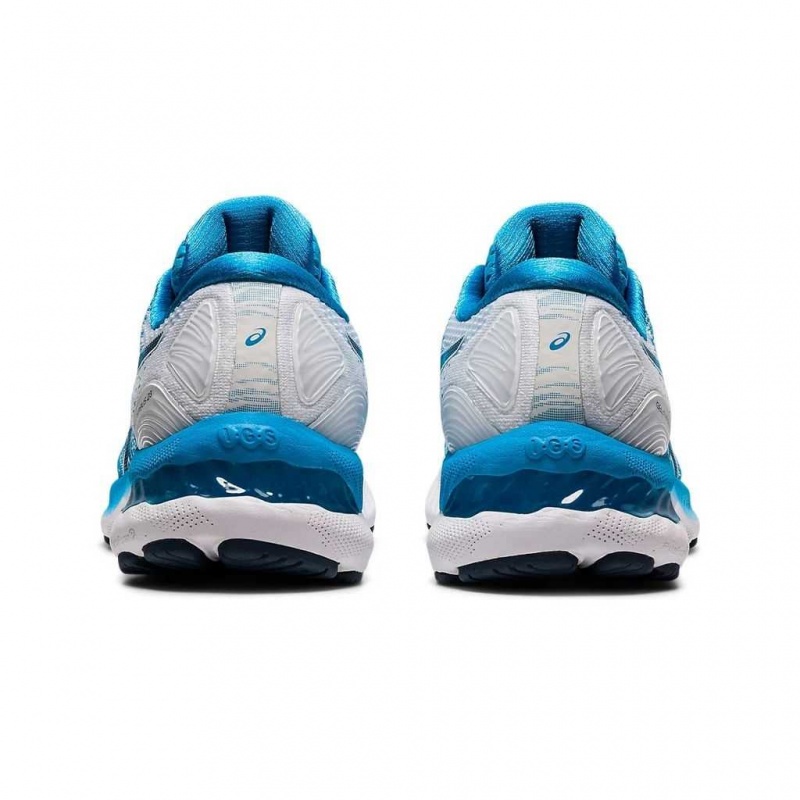 Digital Aqua/White Asics 1012A885.401 Gel-Nimbus 23 Running Shoes | DOWIF-4391