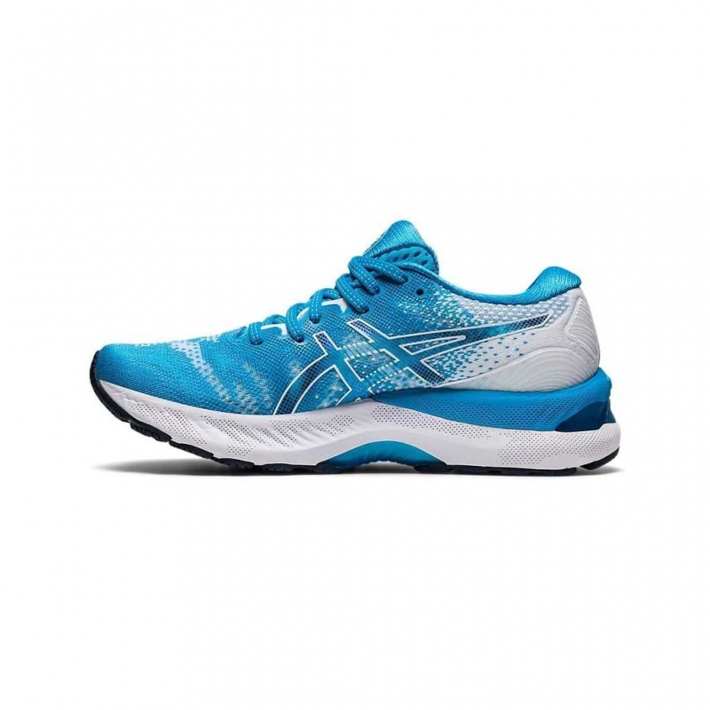 Digital Aqua/White Asics 1012A885.401 Gel-Nimbus 23 Running Shoes | DOWIF-4391