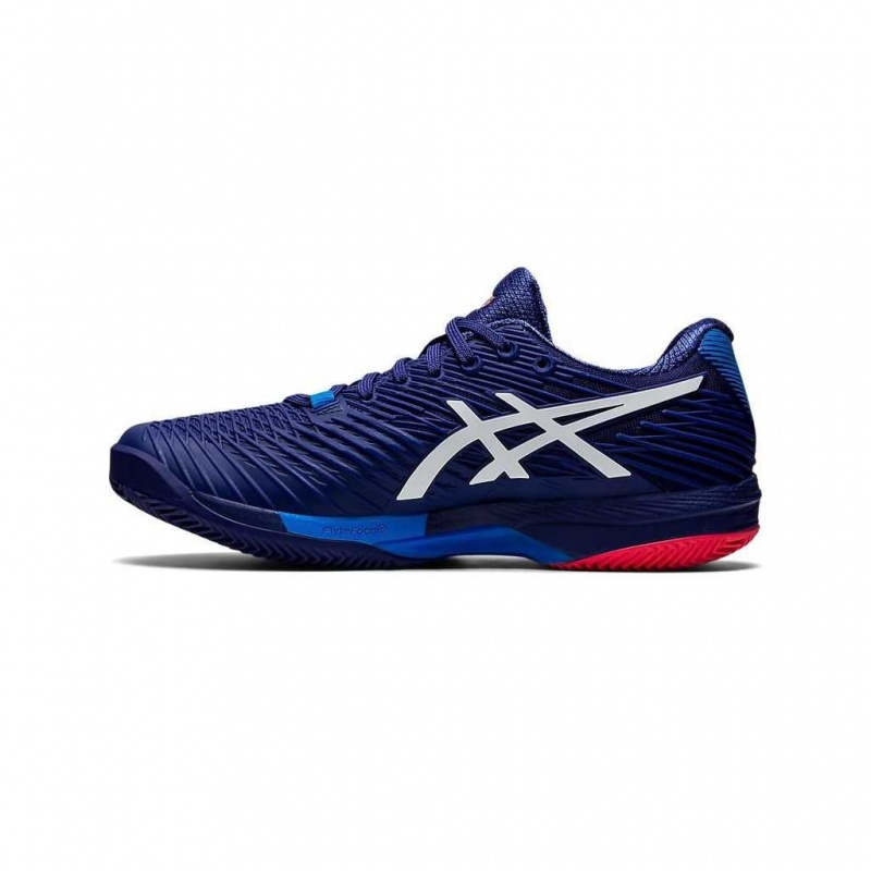 Dive Blue/White Asics 1041A187.401 Solution Speed FF 2 Clay Tennis Shoes | OSVDL-2617