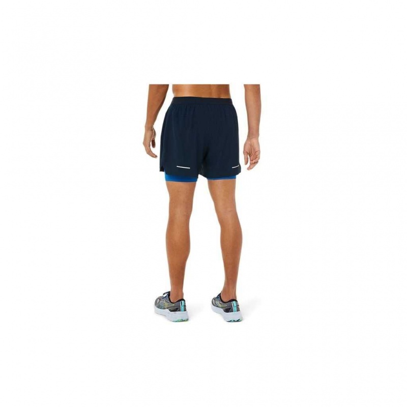 French Blue/Lake Drive Asics 2011A838.410 Road 2-N-1 5in Short Shorts | OHFWI-6398