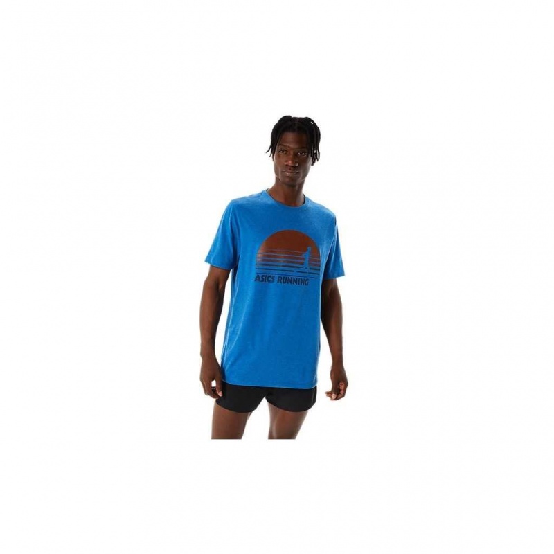 Lake Drive Heather Asics 2031C811.424 M Ss Sunrise Runner Graphic Tee Gender Neutral Short Sleeve Shirts | LWKYH-5894