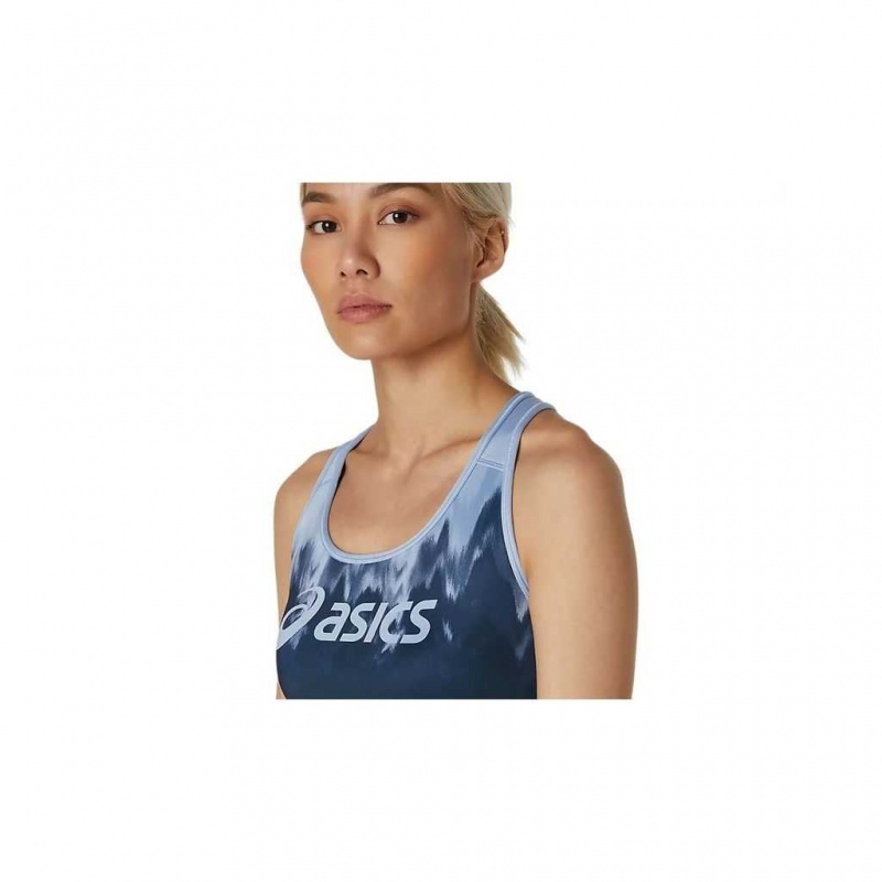 Mist/French Blue Asics 2012C030.400 Asics Logo Bra Kasane T-Shirts & Tops | LZHGW-0497
