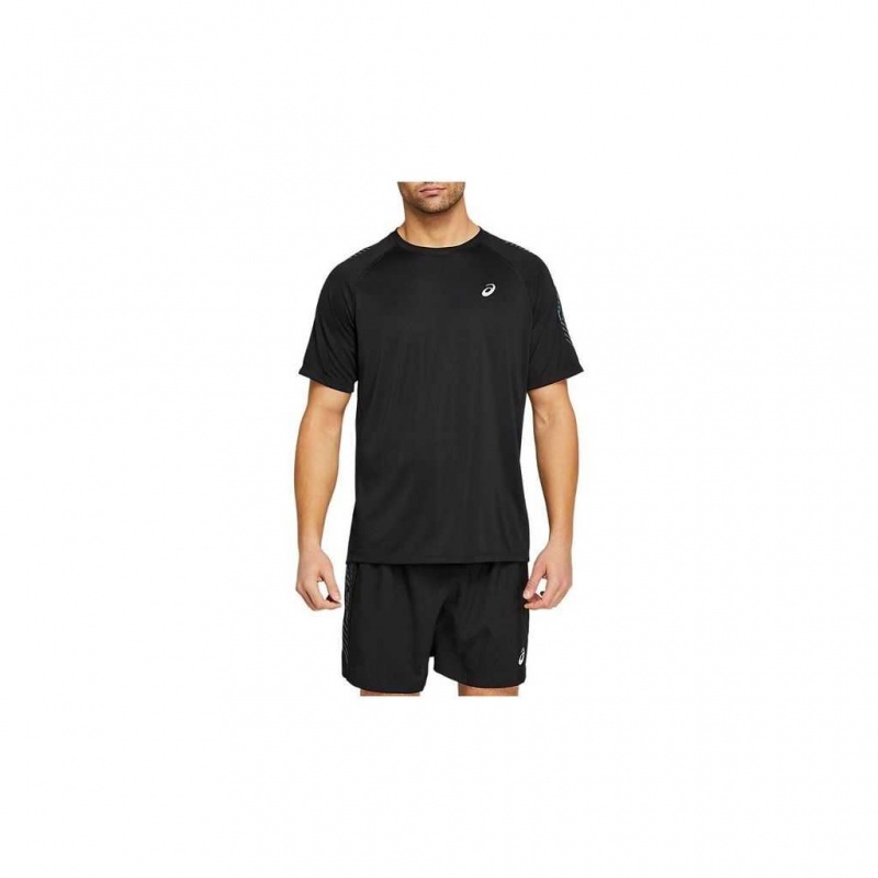 Performance Black/Carrier Grey Asics 2011B055.001 Icon Short Sleeve Top T-Shirts & Tops | SKCNT-8639