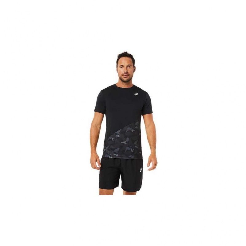 Performance Black Asics 2041A216.001 Court Graphic Short Sleeve Top T-Shirts & Tops | XCRWY-0347