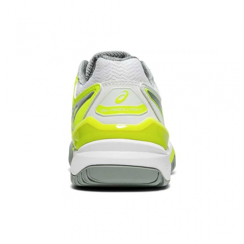 Safety Yellow/Stone Grey Asics E751Y.750 Gel-Resolution 7 Tennis Shoes | WRNDI-4280