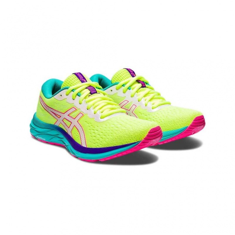 Safety Yellow/White Asics 1012A801.752 Gel-Excite 7 Running Shoes | BAQZJ-9804