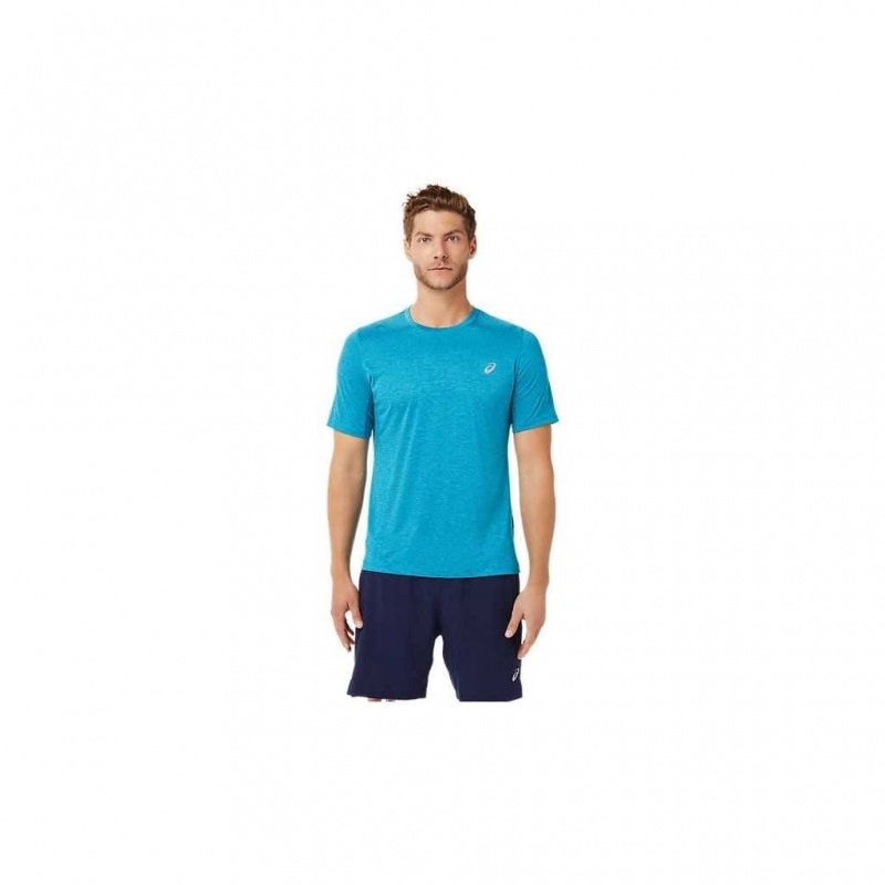 Teal Blue Asics 2031B182.423 Short Sleeve Performance Top T-Shirts & Tops | DCMJS-1502