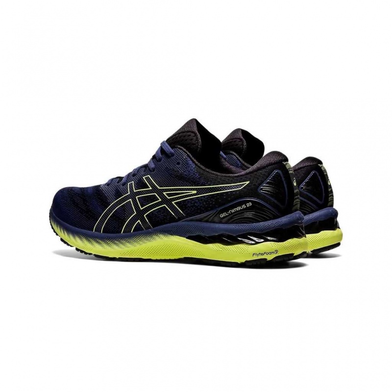 Thunder Blue/Glow Yellow Asics 1011B004.407 Gel-Nimbus 23 Running Shoes | JBQFN-3621