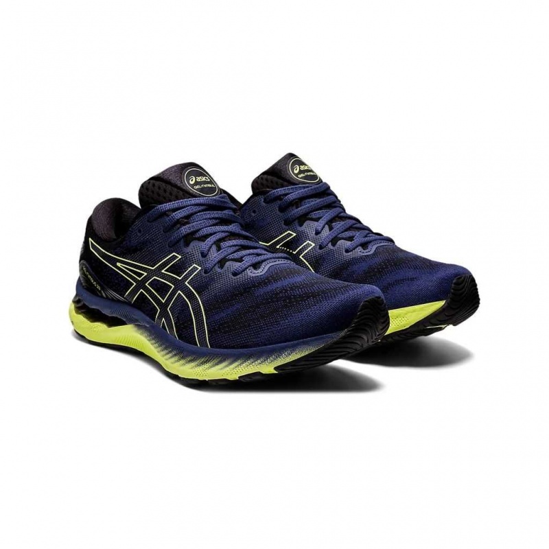 Thunder Blue/Glow Yellow Asics 1011B004.407 Gel-Nimbus 23 Running Shoes | JBQFN-3621