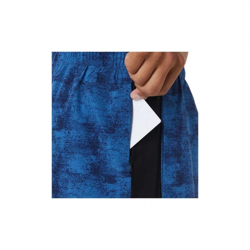 Tie Dye Blue Print/Perf Black Asics 2011A616.475 5in PR Lyte Short Shorts | IPQBS-9603