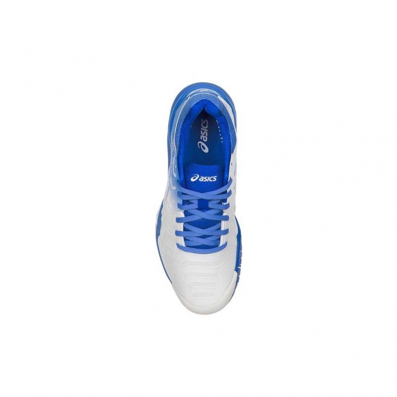 White/Blue Coast Asics E751Y.101 Gel-Resolution 7 Tennis Shoes | RQYKU-9563